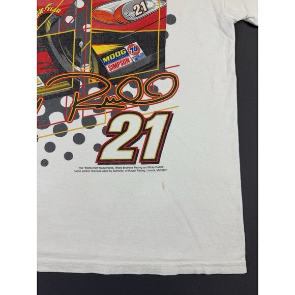 Rare Vintage Y2K Nascar Ricky Rudd Racing Motocraft Wood Brothers Promo XL Tee - Picture 7 of 14
